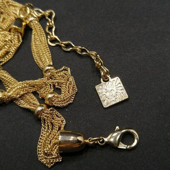 Anne Klein Multi Chain Gold Tone Beaded Necklace, 19 Inches - Picture 11 of 12